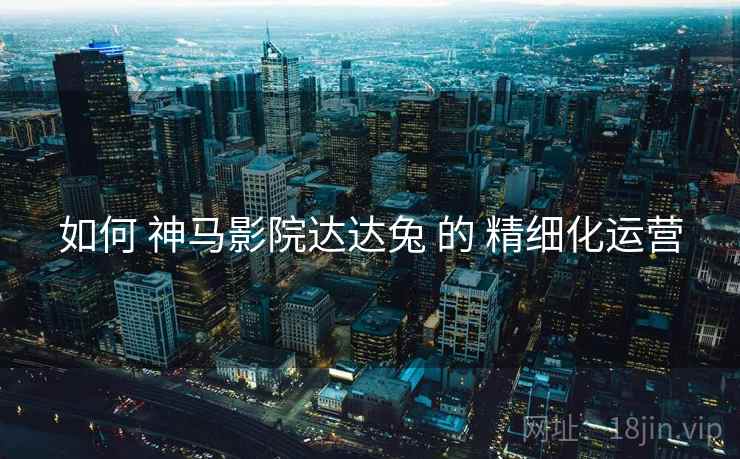 如何 神马影院达达兔 的 精细化运营