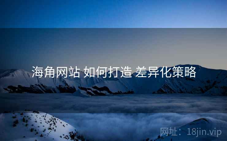 海角网站 如何打造 差异化策略