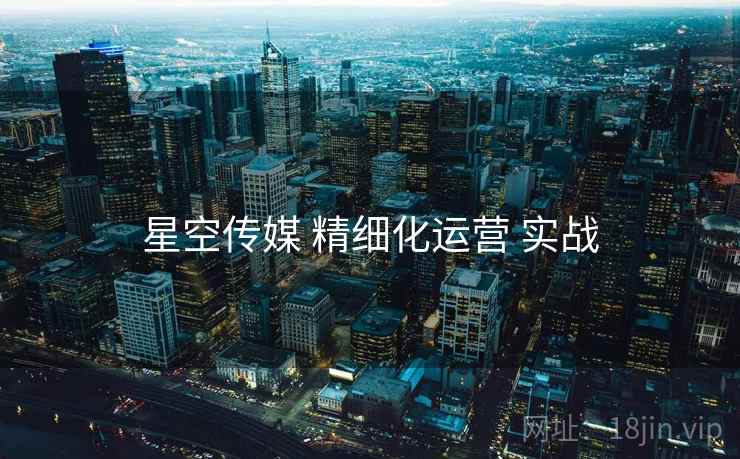 星空传媒 精细化运营 实战