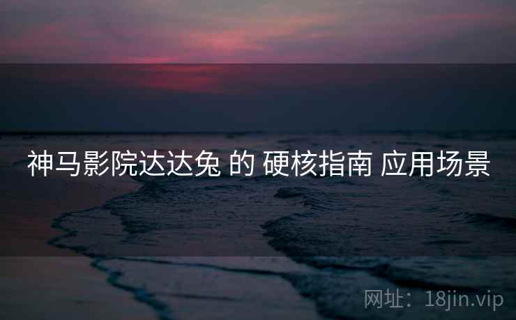 神马影院达达兔 的 硬核指南 应用场景
